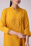 La Rosaa Basics Embroidered Georgette Stitched 2Pc Suit LRSAB24-05 Marigold