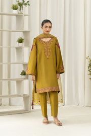 La Rosaa Akgalleria Cotton Lawn Stitched 3Pc Suit - Tourmaline