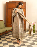 Mushq Sunehri Ramsha Edit Lama Silk Stitched 3Pc Suit - Uswah