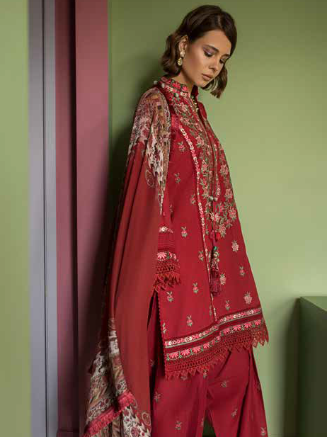 Vital by Sobia Nazir Embroidered Lawn Unstitched 3Pc Suit V-10B