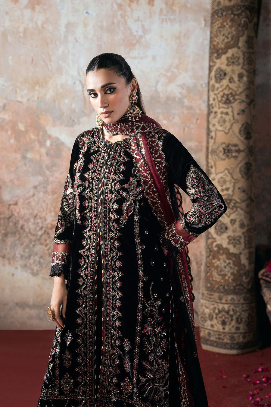 Ramsha Velvet Vol-07 Unstitched Embroidered 3Pc Suit V-706