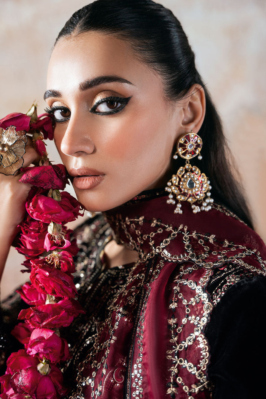 Ramsha Velvet Vol-07 Unstitched Embroidered 3Pc Suit V-706
