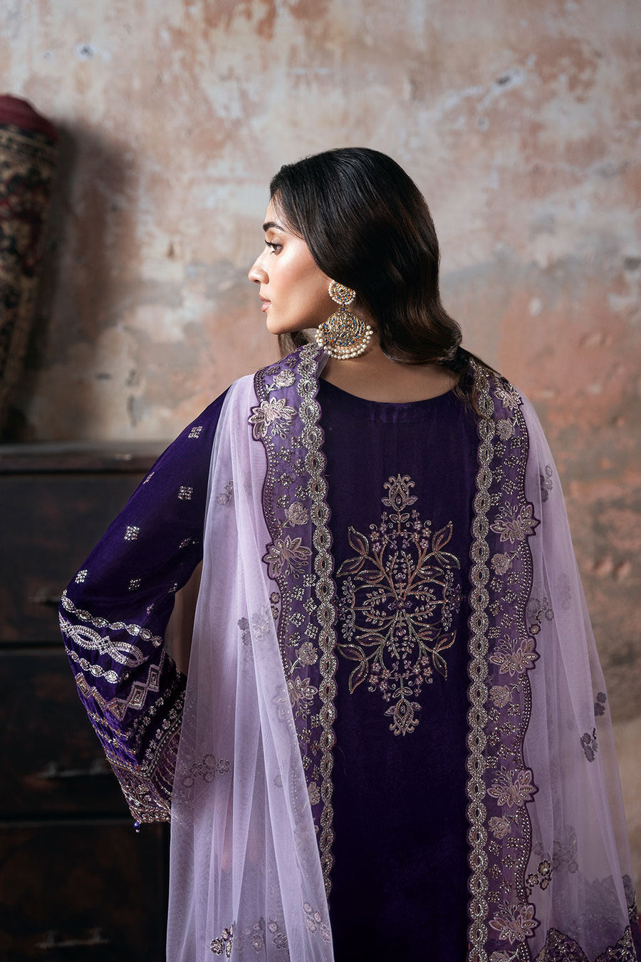 Ramsha Velvet Vol-07 Unstitched Embroidered 3Pc Suit V-708