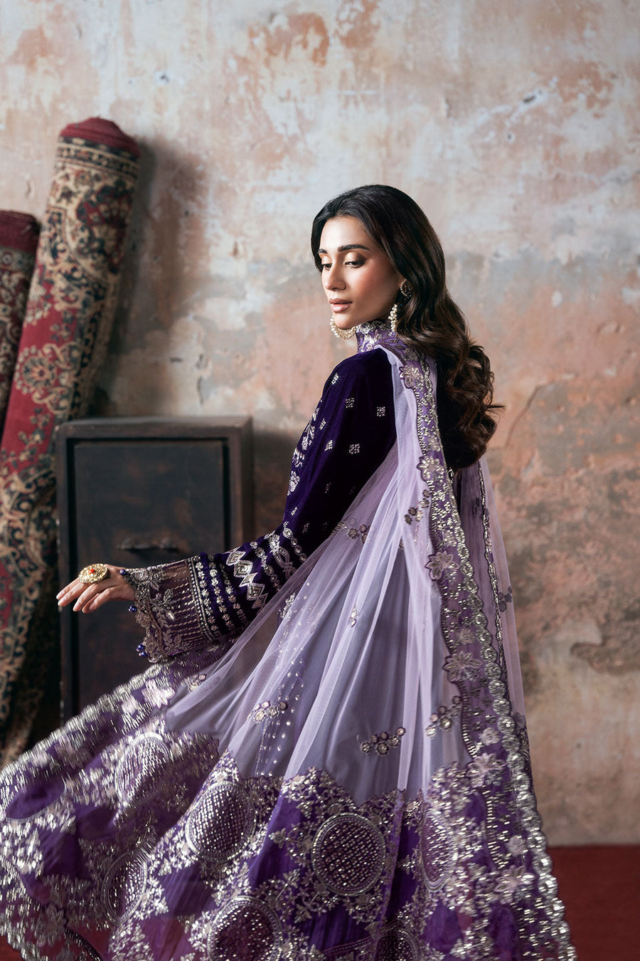 Ramsha Velvet Vol-07 Unstitched Embroidered 3Pc Suit V-708