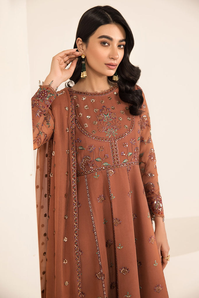 Lamhay Embroidered Chiffon Stitched 3 Piece Suit - Cloud Gray SU-160 - SMZ26LM - Festive Collection