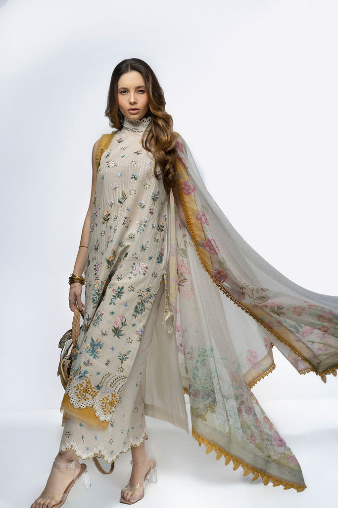 Sobia Nazir Vital Vol-02 Embroidered Lawn Unstitched 3Pc Suit D-08B