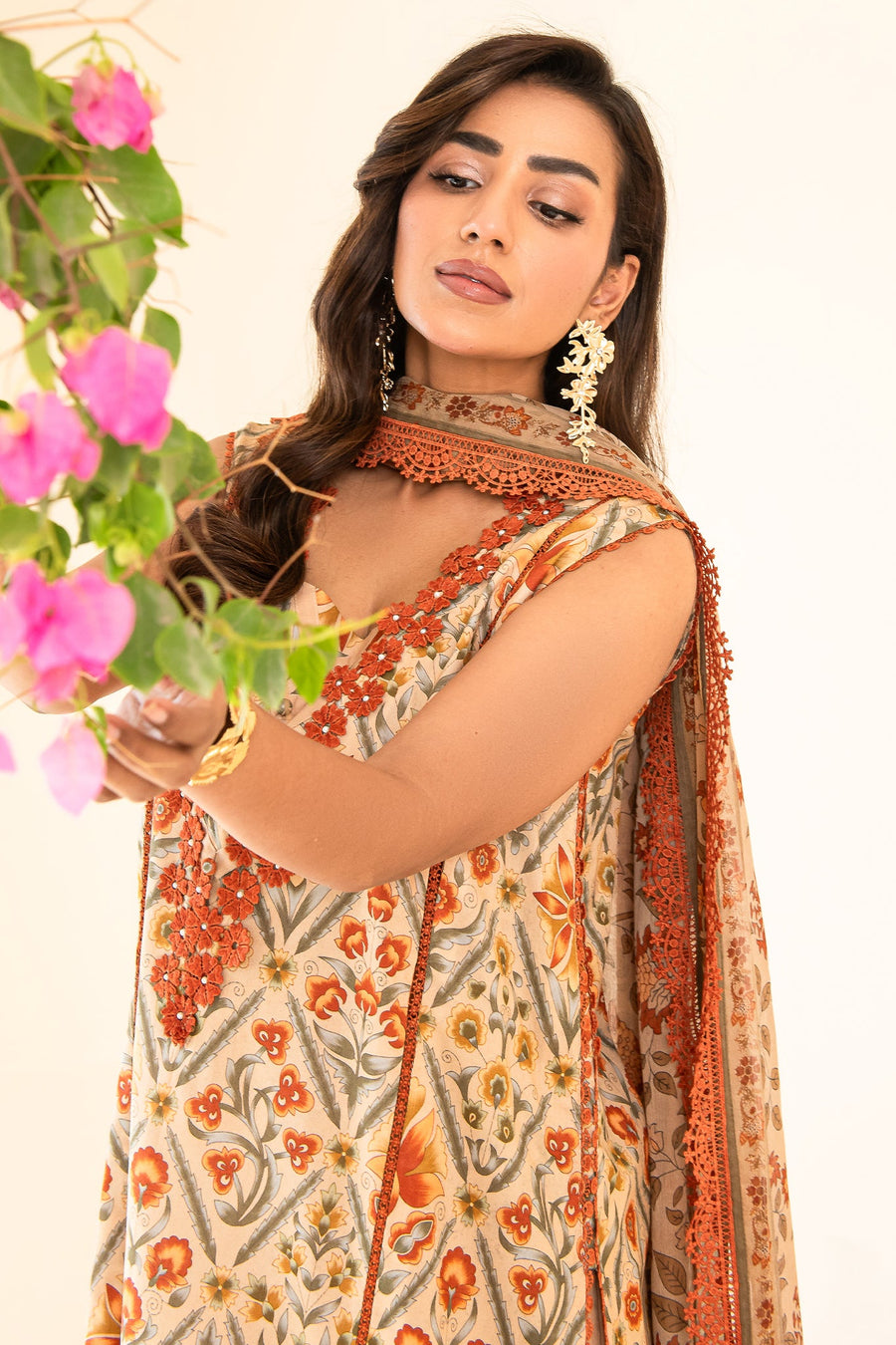 Faiza Faisal Serene Printed Lawn Unstitched 3Pc Suit - VALERIA