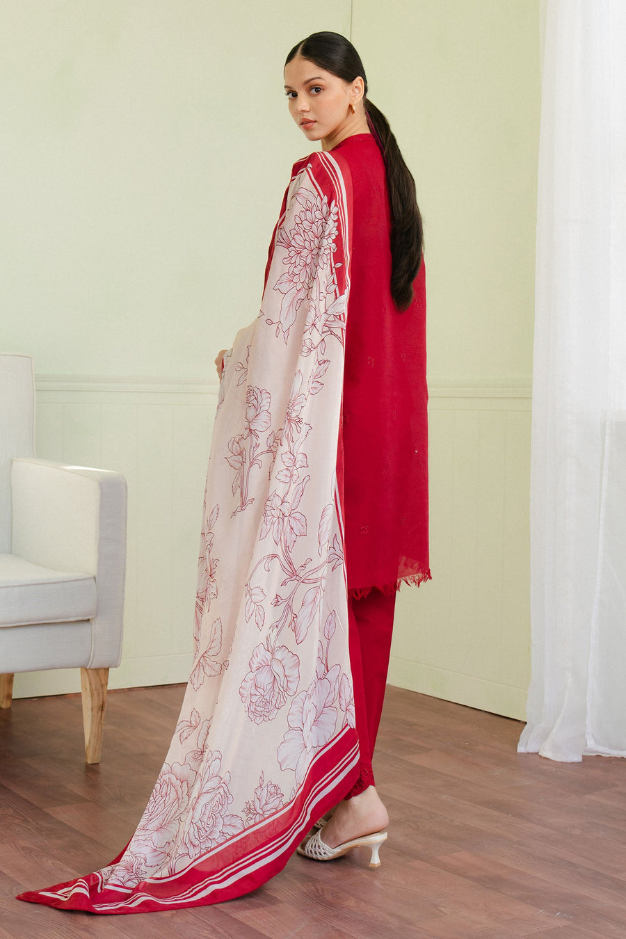 Coco by Zara Shahjahan Embroidered Lawn Unstitched 3Pc Suit D-06A VALI