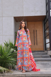 Feathers Whisper Winds Unstitched Printed Lawn 3Pc Suit VARIZEN-FT486