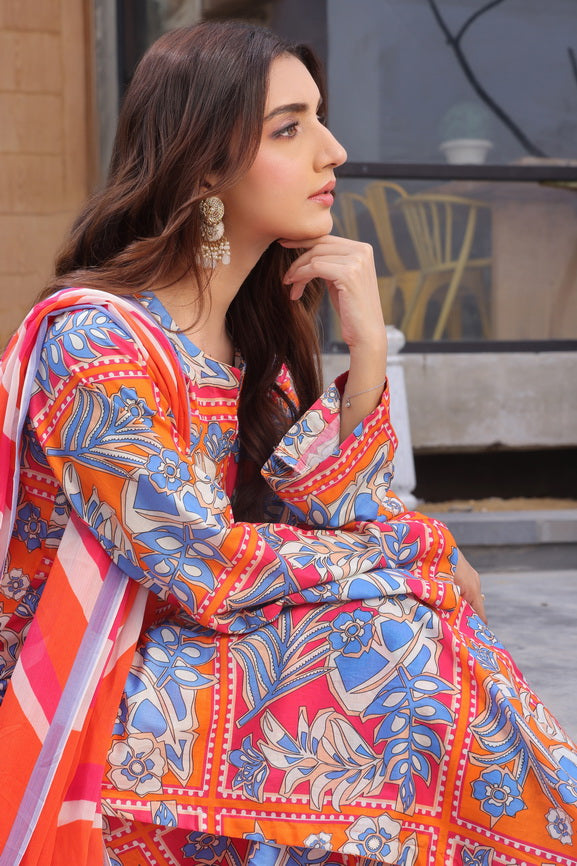 Feathers Whisper Winds Unstitched Printed Lawn 3Pc Suit VARIZEN-FT486