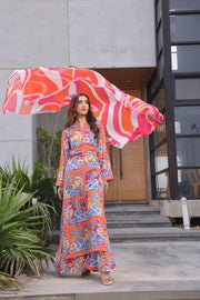 Feathers Whisper Winds Unstitched Printed Lawn 3Pc Suit VARIZEN-FT486