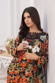 Feathers Premium Embroidered Lawn Unstitched 3Pc Suit - VARNIKA