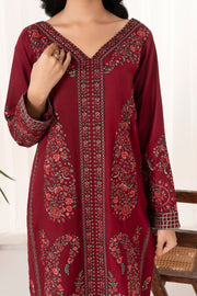 Feathers Fully Embroidered Dhanak Unstitched 3Pc Suit VELFROST-FT549