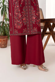 Feathers Fully Embroidered Dhanak Unstitched 3Pc Suit VELFROST-FT549