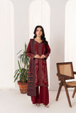 Feathers Fully Embroidered Dhanak Unstitched 3Pc Suit VELFROST-FT549