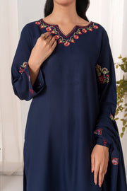Feathers Fully Embroidered Dhanak Unstitched 3Pc Suit VELREN-FT545