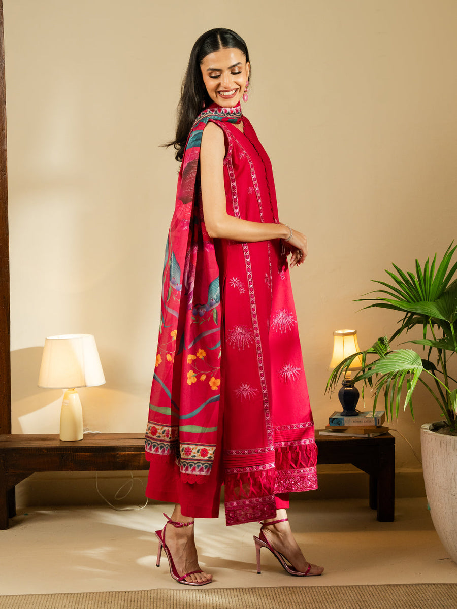 Faiza Faisal Embroidered Summer Lawn Unstitched 3Pc Suit - VENA