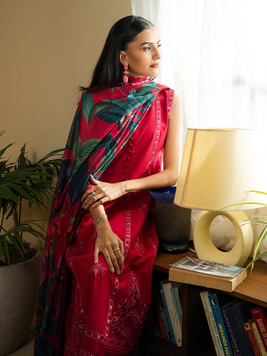 Faiza Faisal Embroidered Summer Lawn Unstitched 3Pc Suit - VENA