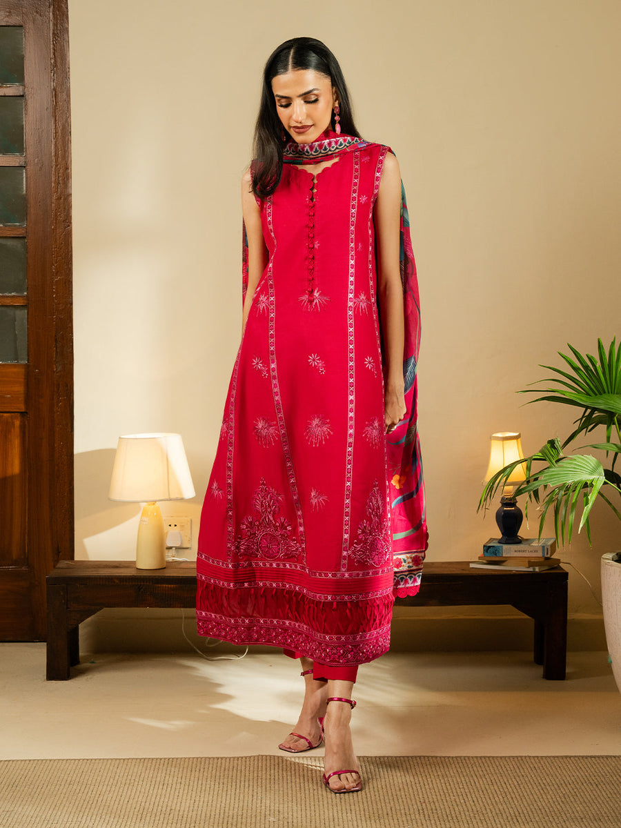 Faiza Faisal Embroidered Summer Lawn Unstitched 3Pc Suit - VENA