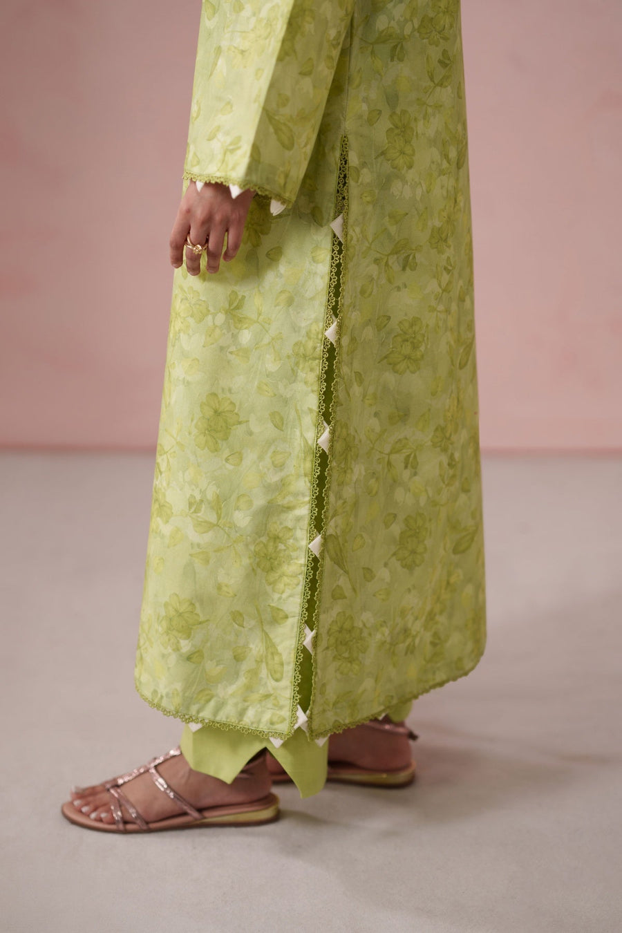 Neeshay Summer Diary Embroidered Lawn Unstitched 3Pc Suit - VERDANT WHISPER