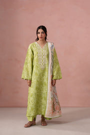 Neeshay Summer Diary Embroidered Lawn Unstitched 3Pc Suit - VERDANT WHISPER