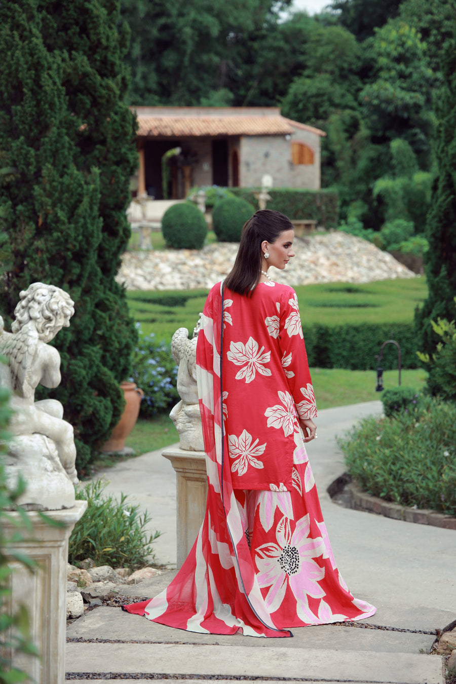 Feathers Stillness In Bloom Unstitched Printed Lawn 3Pc Suit VERMILIA-FT531