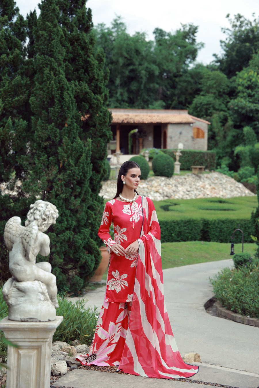 Feathers Stillness In Bloom Unstitched Printed Lawn 3Pc Suit VERMILIA-FT531