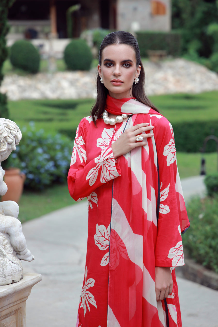 Feathers Stillness In Bloom Unstitched Printed Lawn 3Pc Suit VERMILIA-FT531