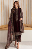 Jazmin Embroidered Pure Velvet Unstitched 3Pc Suit VF-2012