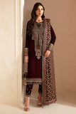 Jazmin Embroidered Velvet Unstitched 3Pc Suit VF-2022