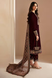 Jazmin Embroidered Velvet Unstitched 3Pc Suit VF-2022