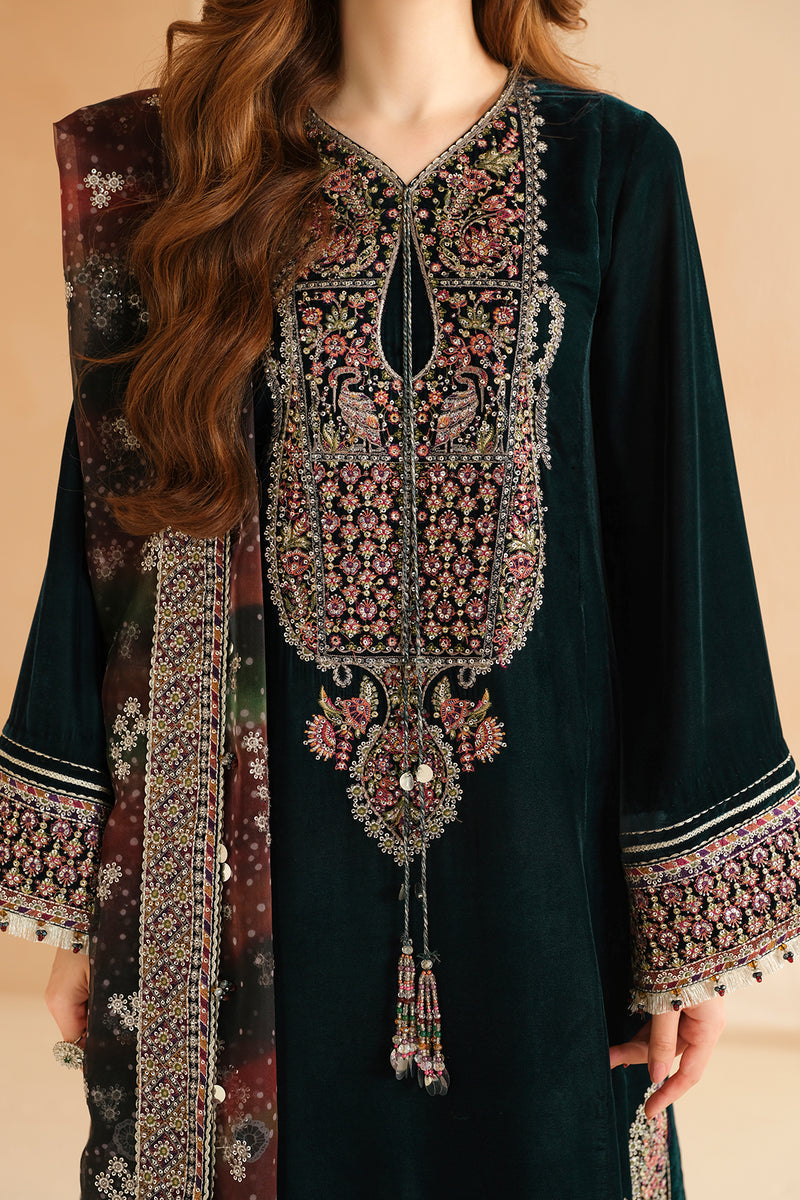 Jazmin Embroidered Velvet Unstitched 3Pc Suit VF-2039
