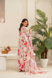 Feathers Frilly Flowers Unstitched Digital Printed Lawn 3Pc Suit VIBREN-FT713