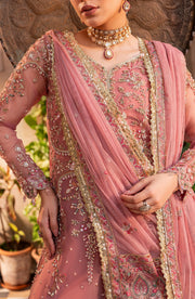 Aylin Wedding Formal Embroidered Organza Unstitched 3Pc Suit - VICTORIA