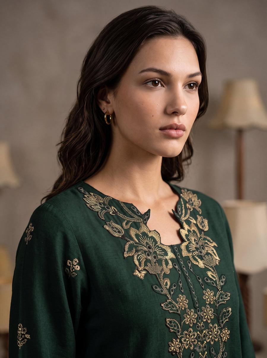 Viana by Sanam Saeed Embroidered Karandi Unstitched 3Pc Suit - VIEL