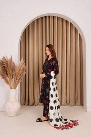 Feathers Digital Printed Khaddar Unstitched 3Pc Suit VIRENNE-FT596