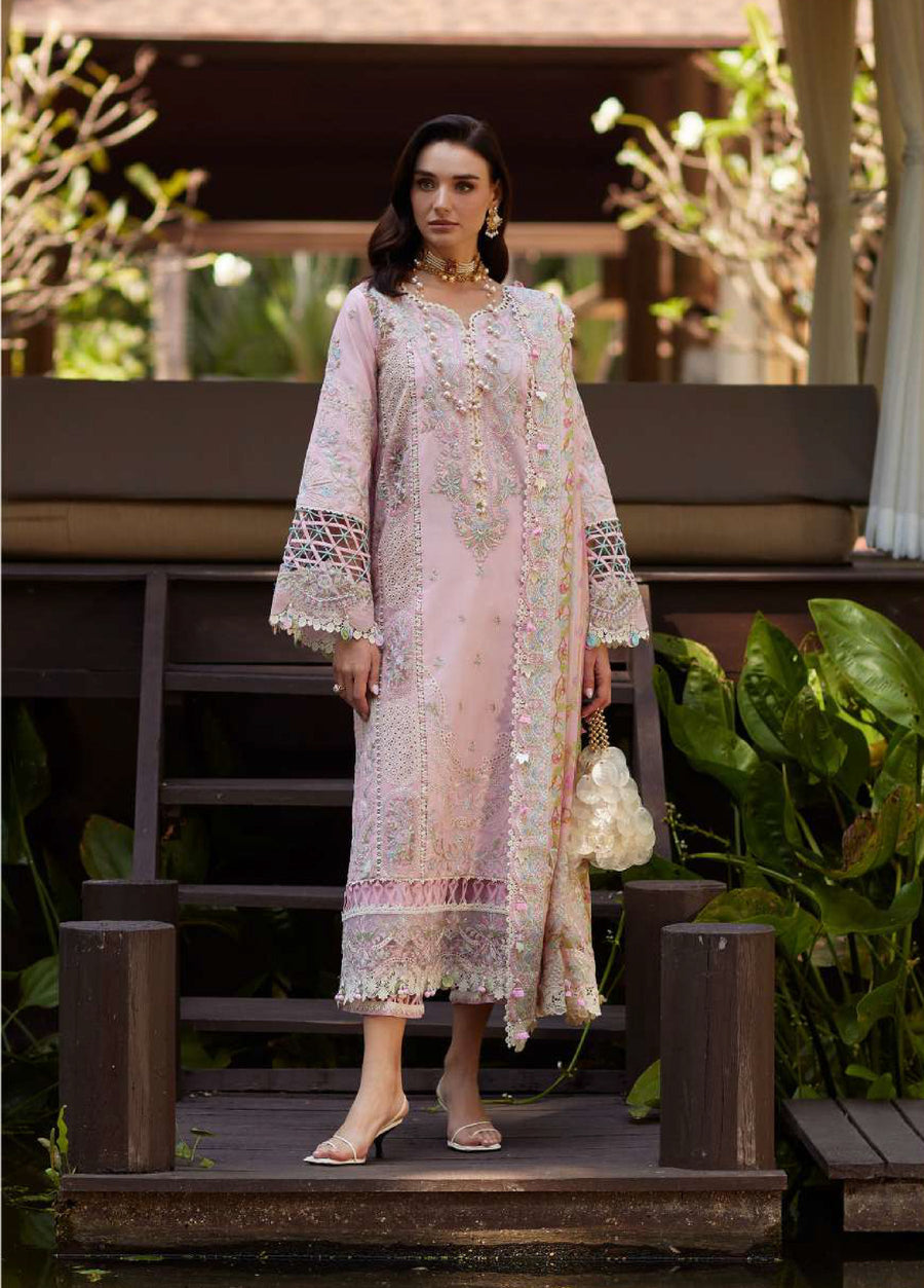 Kanwal Malik Ariya Embroidered Lawn Unstitched 3Pc Suit - VIVIAN