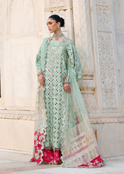 Saira Shakira Embroidered Organza Unstitched 3Pc Suit - VOILA