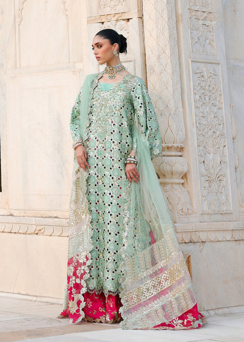 Saira Shakira Embroidered Organza Unstitched 3Pc Suit - VOILA