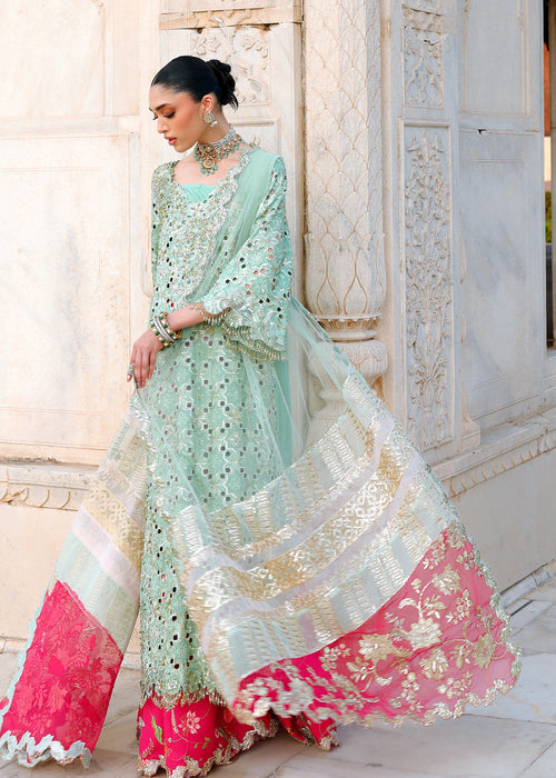 Saira Shakira Embroidered Organza Unstitched 3Pc Suit - VOILA