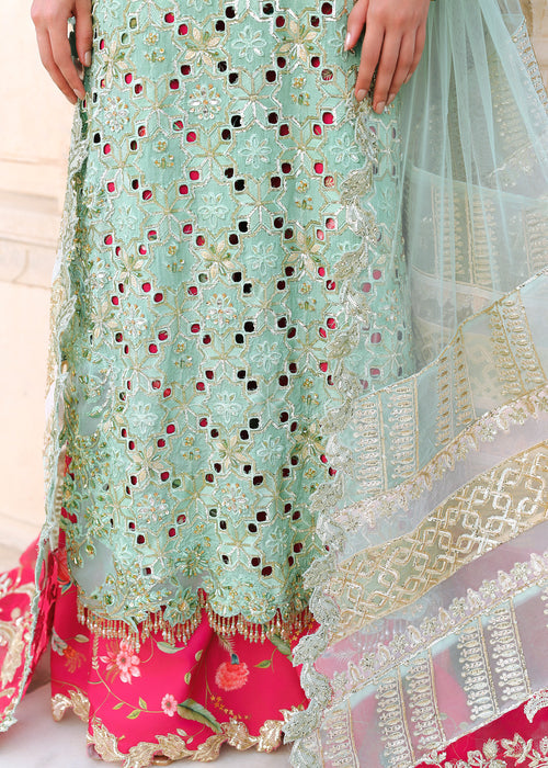 Saira Shakira Embroidered Organza Unstitched 3Pc Suit - VOILA