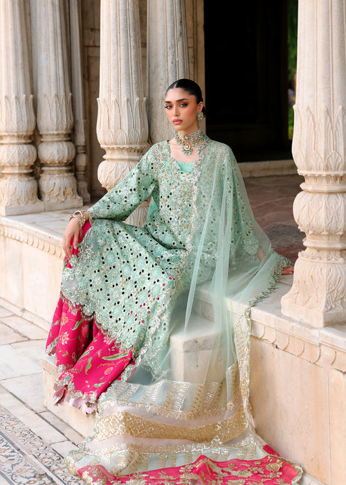 Saira Shakira Embroidered Organza Unstitched 3Pc Suit - VOILA