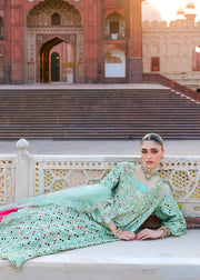 Saira Shakira Embroidered Organza Unstitched 3Pc Suit - VOILA