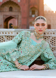 Saira Shakira Embroidered Organza Unstitched 3Pc Suit - VOILA