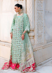 Saira Shakira Embroidered Organza Unstitched 3Pc Suit - VOILA