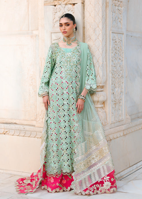 Saira Shakira Embroidered Organza Unstitched 3Pc Suit - VOILA