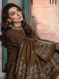 Vasal by Humdum Embroidered Peach Leather Unstitched 3Pc Suit VS-01