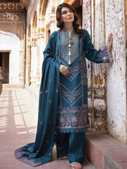 Vasal by Humdum Embroidered Peach Leather Unstitched 3Pc Suit VS-03
