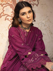 Vasal by Humdum Embroidered Peach Leather Unstitched 3Pc Suit VS-07