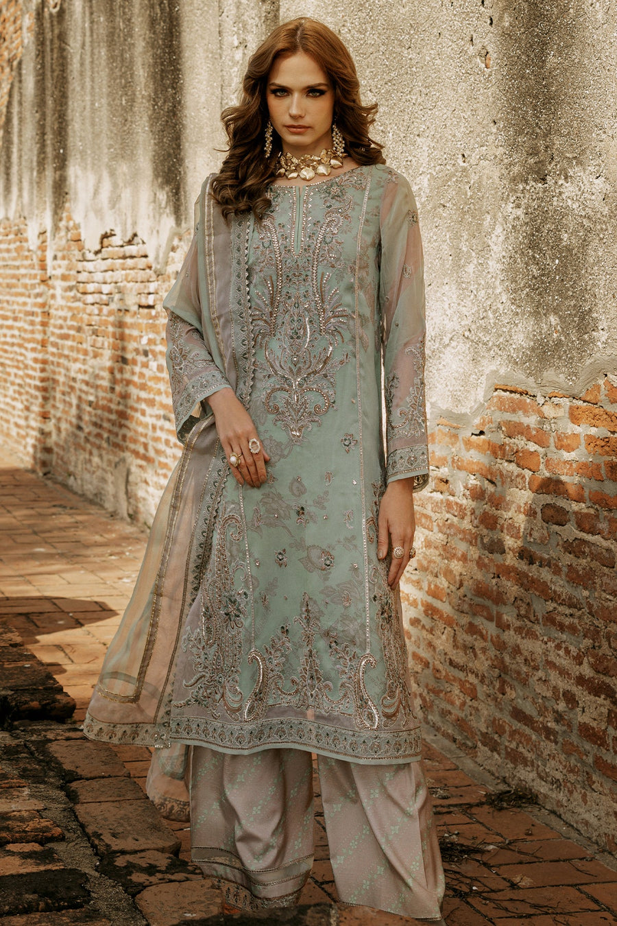 Charizma Vasal Embroidered Chiffon Unstitched 3Pc Suit VSL25-03